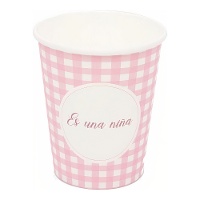 Gobelets « C'est une fille » - 8 unités