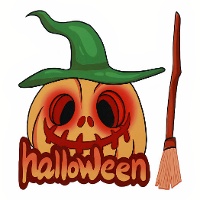 Décoration adhésive pour fenêtre de Citrouille de 21 x 19 cm