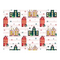 Boîte pour friandises de maisons de Noël de 18 x 13,5 x 7,5 cm