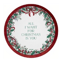 Assiettes de 23 cm de All I want for Christmas is you - 6 unités