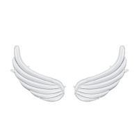Globe avec ailes de colombe blanche de 95 x 37 cm - Partydeco