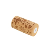 Mini rouleau marqueur en bois à motifs de flocons de neige - scrapcooking - 1 unité