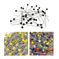 Épingles à tête en verre coloré de 49 x 0,78 mm - Fildor - 50 unités