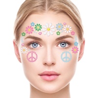 Bijoux adhésifs pour le visage style Hippie