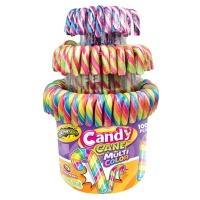 Bâton de sucre d'orge multicolore - 100 unités