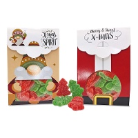 Boîte de friandises de Noël avec fenêtre de 200 gr - 1 unité
