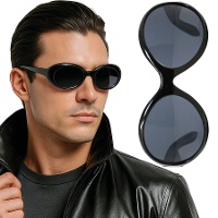 Lunettes noires ovales