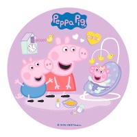 Disque azyme pour gâteau Peppa Pig new baby, 20 cm