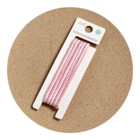 Corde ethnique en polyester rose de 1 m