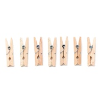 Petites pinces en bois naturel - 15 unités