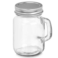 Bocal de 120 ml transparent avec poignée