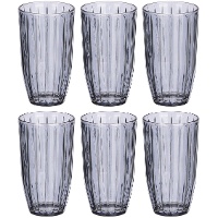 Ensemble de 6 verres hauts à rayures - 440 ml