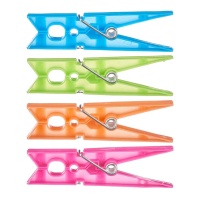 Pinces en plastique de 8 cm - 24 unités