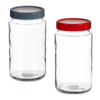 Pot de 2 L transparent avec couvercle