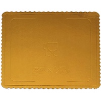 Base pour tarte dorée de 35 X 25 x 0,3 cm - 1 unité