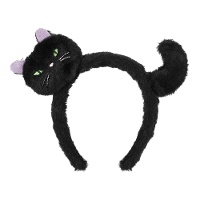 Diadème avec chat noir