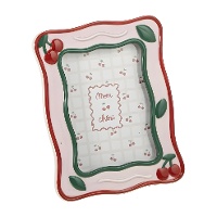 Cadre photo 10 x 15 cm Coquette à motifs de cerises