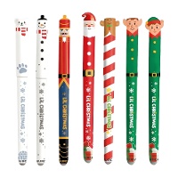 Stylo-bille magique de Noël aux motifs festifs - 1 unité