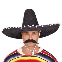 Chapeau mexicain de 60 cm avec pompons