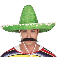 Chapeau mexicain de 50 cm avec pompons