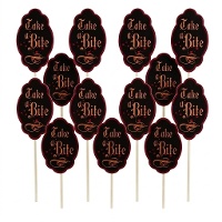 Piques pour cupcakes longs de vampire de 20 cm - Wilton - 12 unités
