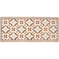 Tapis de cuisine 120 x 50 cm motif hydraulique vert