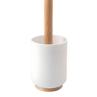 Porte-brosse bicolore en bois - 1 unité