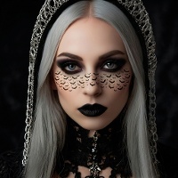 Bijoux adhésifs pour le visage - motif chauves-souris (Halloween)