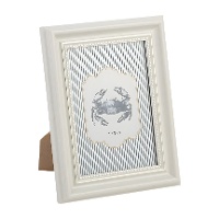 Cadre photo 13 x 18 cm blanc, style vintage