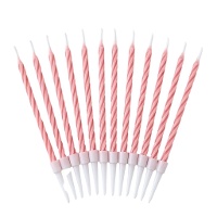 Bougies spirales 8,5 cm - lot de 12