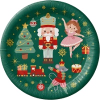 Assiettes de Noël Casse-Noisette de 23 cm - 8 pièces