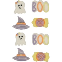 Figures en sucre d'Halloween de fantôme et de sorcière - Wilton - 8 unités