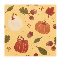 Serviettes d'automne 16,5 x 16,5 cm - 20 pièces