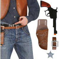 Holster de rodéo avec pistolet de 24 cm