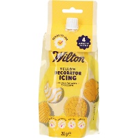 Glaçage décoratif jaune avec 4 douilles, 212 g - Wilton