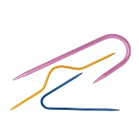 Aiguilles pour torsades, formes assorties - Nadel - 3 unités