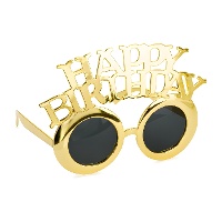 Lunettes « Happy Birthday » dorées