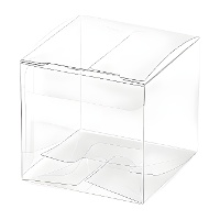 Boîte carrée transparente de 5 cm - 10 unités