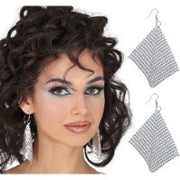 Boucles d'oreilles disco années 80 - 1 paire
