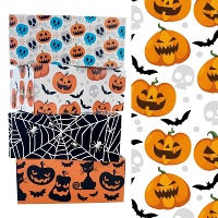 Boîte pour sucreries de citrouilles et chauves-souris de 18 x 13,5 x 7,5 cm - Decora