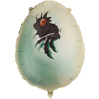Ballon foil Jurassic World en forme d'oeuf 48 x 64 cm