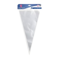 Sachets transparents coniques pour bonbons 38 x 19 cm - lot de 10