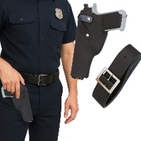 Étui de police avec pistolet et ceinture