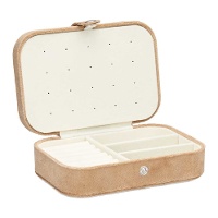 Boîte à bijoux de voyage avec 3 compartiments et porte-bagues - 1 unité