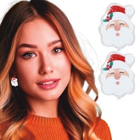 Boucles d'oreilles Père Noël souriant - 1 paire