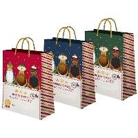 Sac cadeau vintage des Rois Mages de 32 x 26 x 10 cm - 1 unité