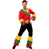 Costume de danseur de rumba rouge pour homme