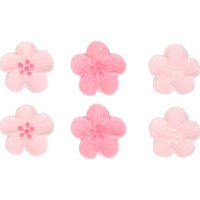 Décorations en sucre en forme de fleurs roses - FunCakes - 24 pièces
