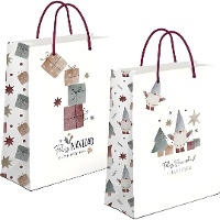 Sac cadeau de 45 x 33 x 10 cm de Noël vintage - 1 unité