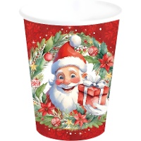 Gobelets de 240 ml avec le père Noël - 6 pièces